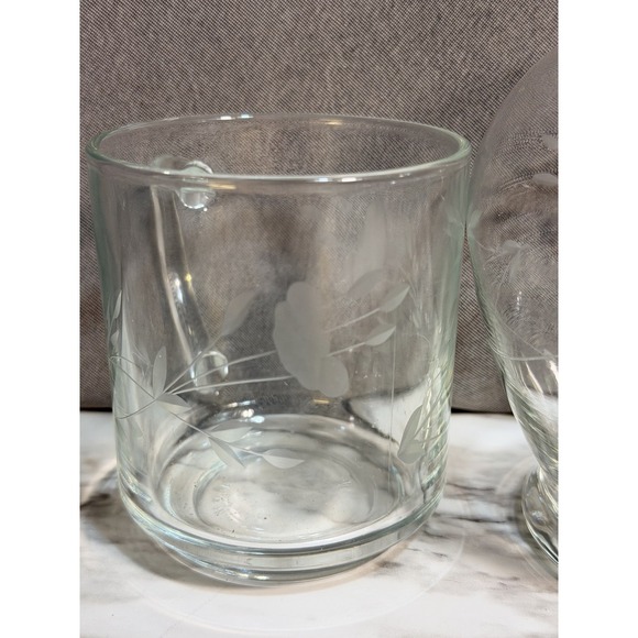 PRINCESS HERITAGE COLLECTION ~ BEDSIDE CARAFE ~ ETCHED FLORAL PATTERN (2594) - Picture 12 of 13